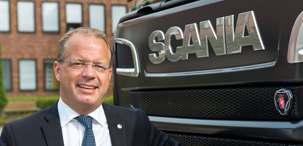 Scanias koncernchef Martin Lundstedt välkomnar VW övertagande av Scania. 