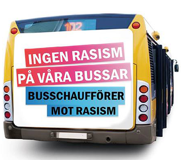 Bild: Busschaufförer mot rasism.