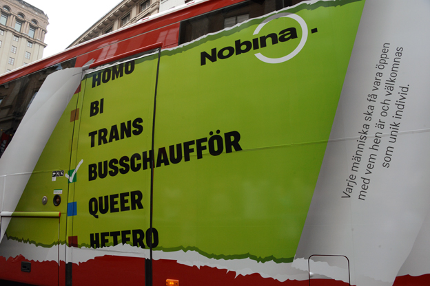 "Homo, bi, trans, busschaufför, queer, hetero"