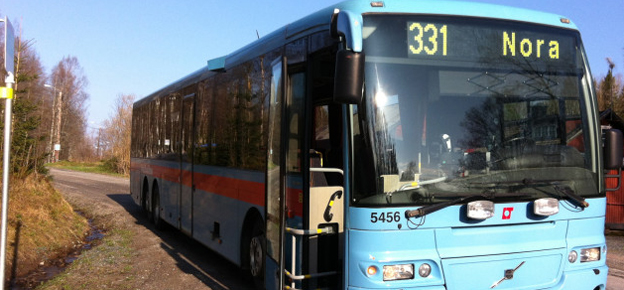 Nobina har vunnit upphandlingen av busstrafiken i Nora och Hällefors. Foto: Nobina.