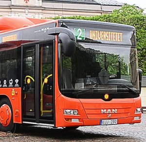 Förra sommaren tog Förenade Buss över stadstrafiken i Karlstad. Nu visar det sig att företaget hade räknat fel i sitt anbud. Foto: Karlstadsbuss.