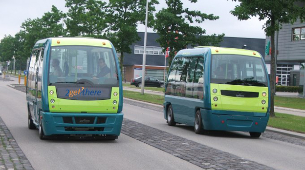 Något för Lidingö? Förarlösa bussar i Holland. Foto: CityMobil2.