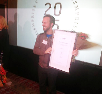 WildSweden fick på tisdagen ta emot Stora Turismpriset. Foto: Tillväxtverket.