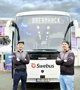 Swebus kör till Dreamhack Masters. Foto: Swebus.