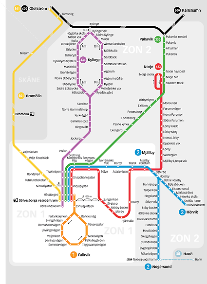 Nya linjesträckningar, linjenummer och tätare turer blir det i Sölvesborg från den 14 augusti.